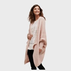 Anthropologie | Sleeping on Snow Pink Primula Cocoon Cardigan